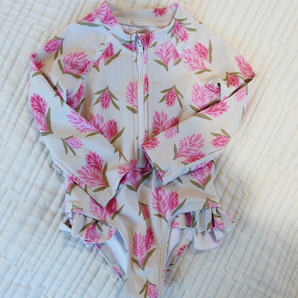 One piece swimsuit rash guard 9-12 months